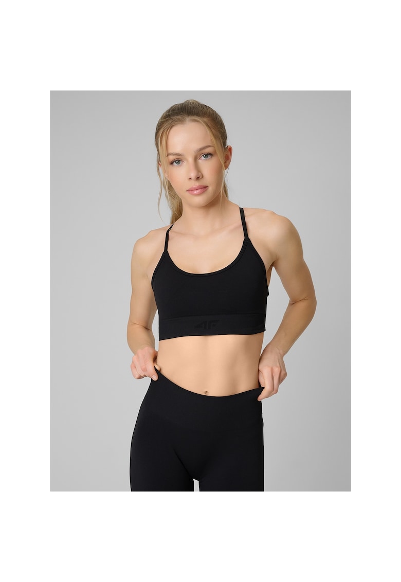 Bustiera sport dama - fara cusaturi - tehnologie 4FDRY - negru