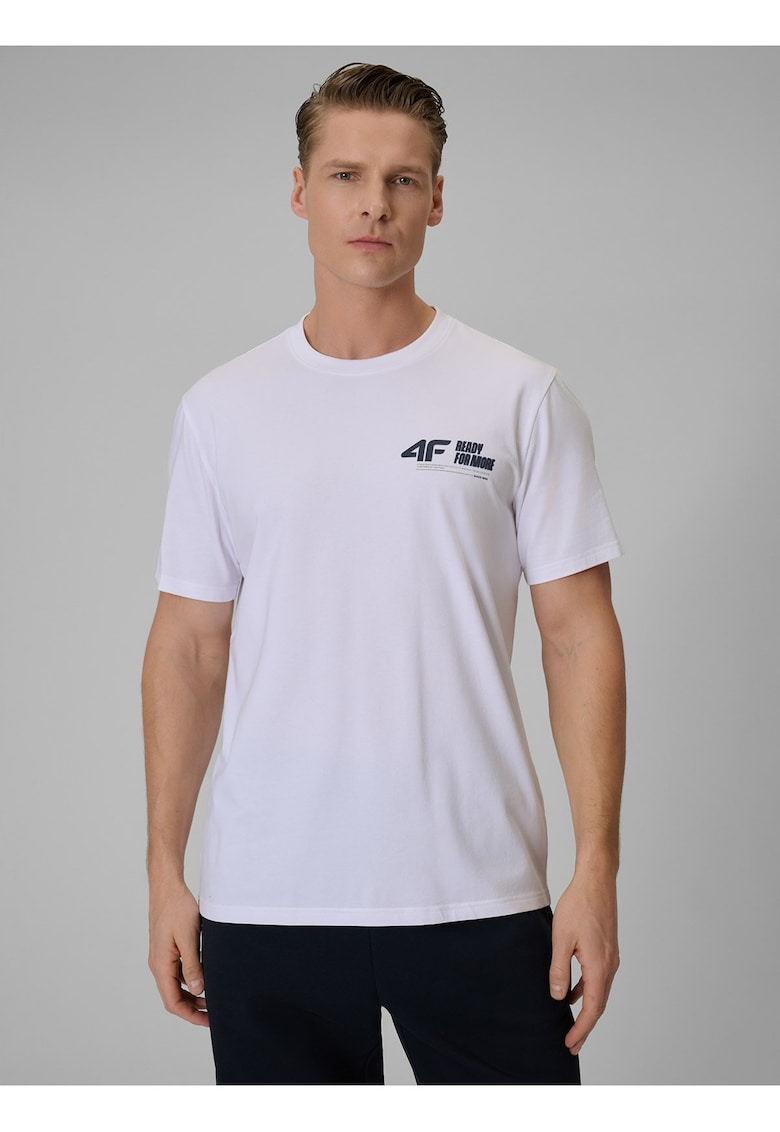 Tricou barbatesti alb - bumbac - croiala regulara