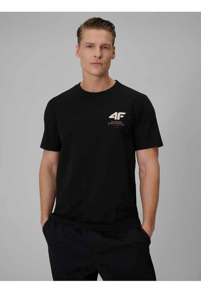 Tricou barbat negru - simplu - bumbac