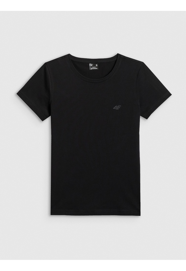Tricou dama bumbac - slim - negru - Negru
