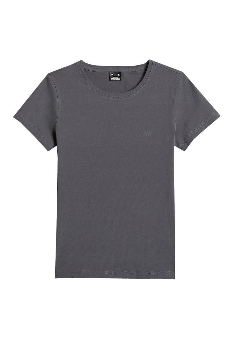 Tricou sport dama - gri - bumbac - croiala slim -