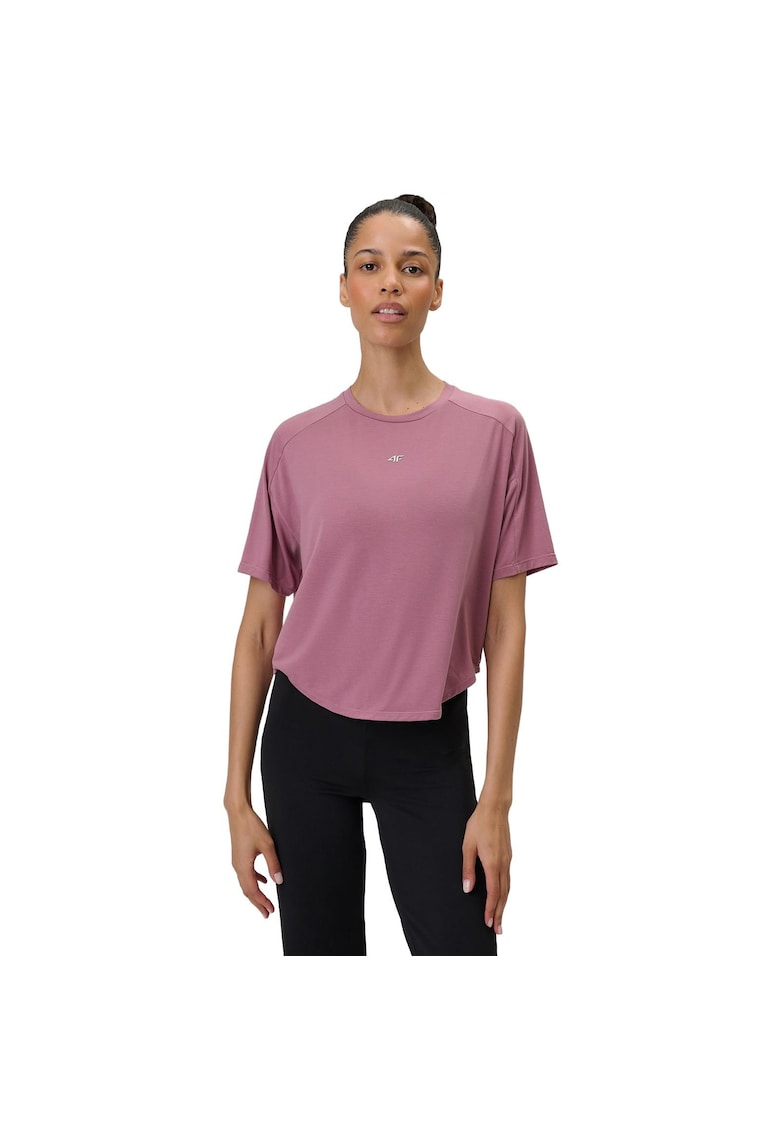 Tricou yoga dama. lyocell - roz - uscare rapida