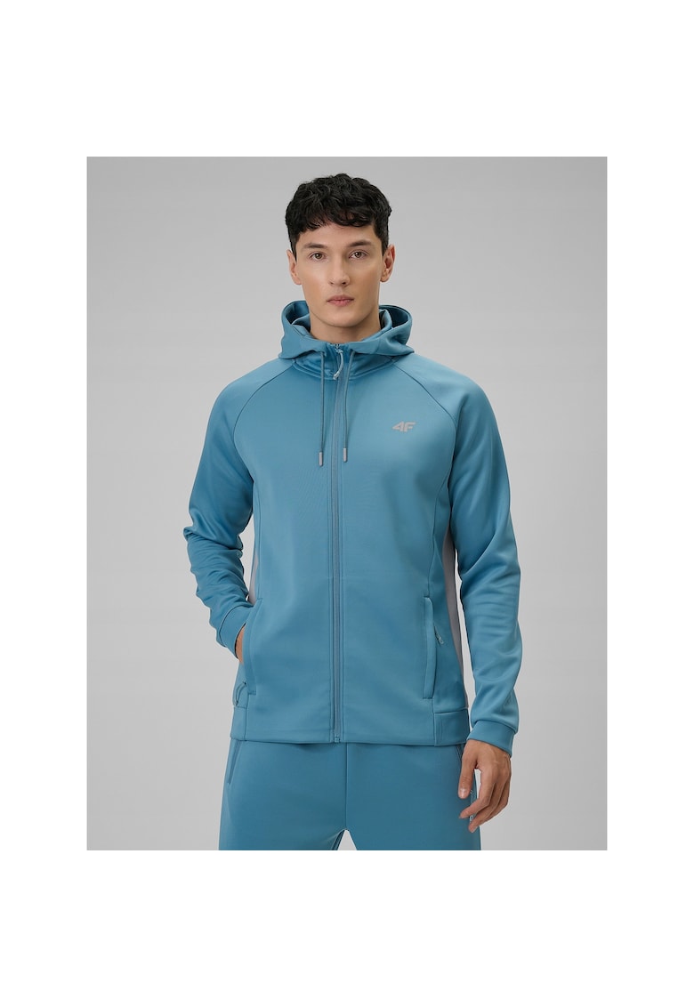 Hanorac sport barbati albastru - tehnologie 4F Dry