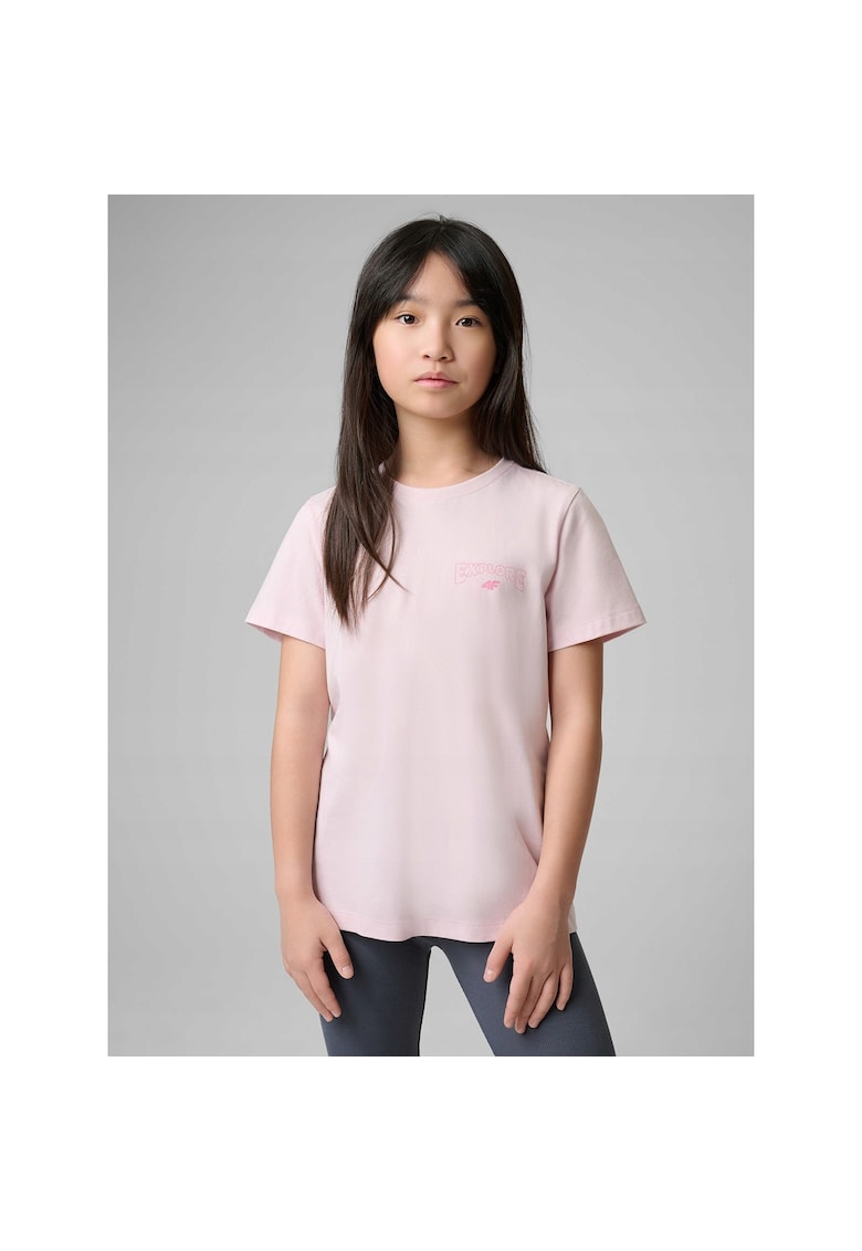 Tricou copii - regular - roz - bumbac respirabil