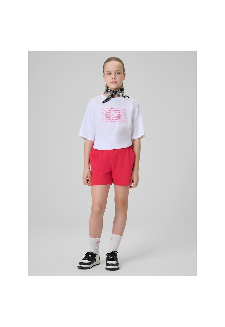 Pantaloni sport copii - bumbac - roz - pentru fete