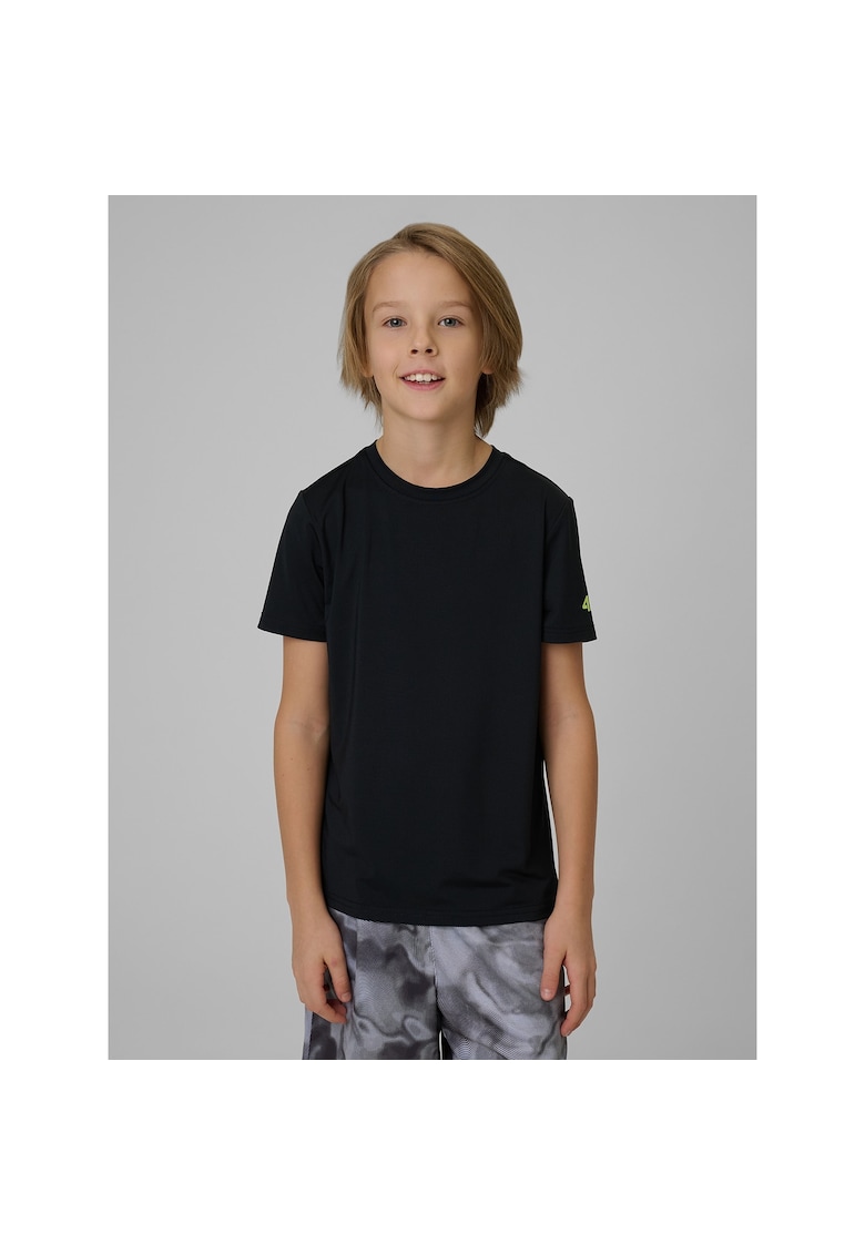 Tricou sport baieti negru - uscare rapida - croiala lejera