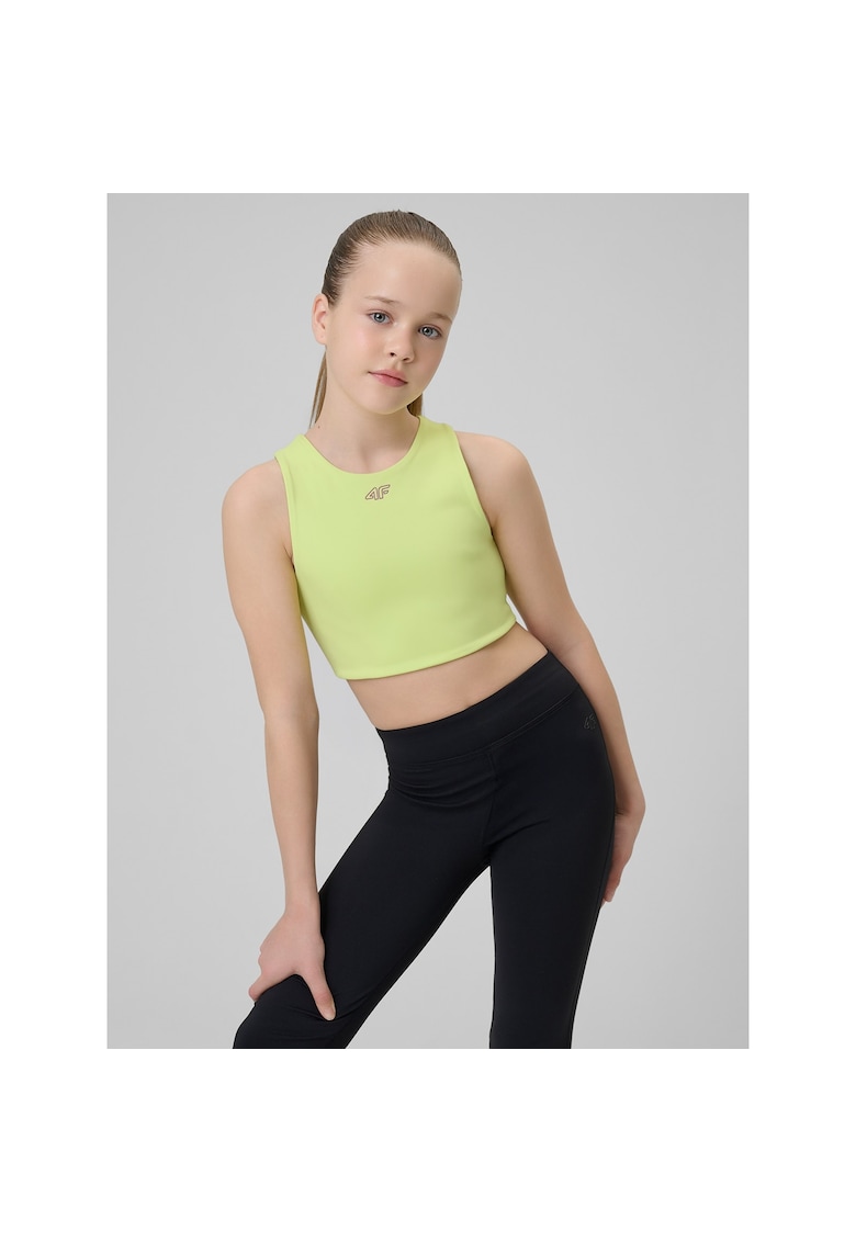 Bustiera sport pentru fete - verde - uscare rapida