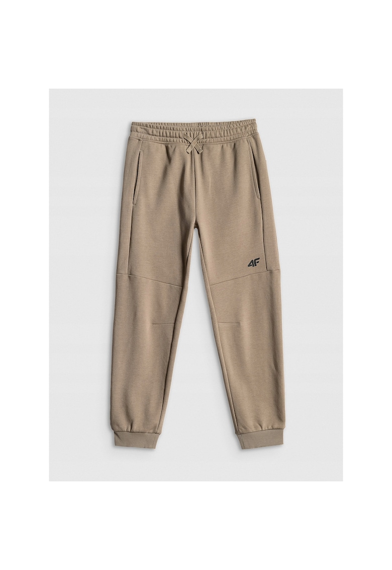 Pantaloni sport baieti tricot - bej