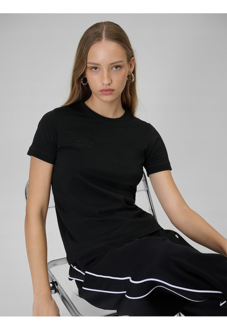 Tricou de dama negru - bumbac