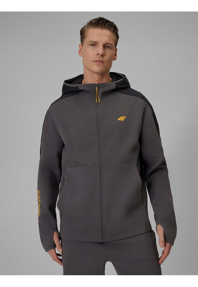 Hanorac barbati - regular fit - gluga - gri