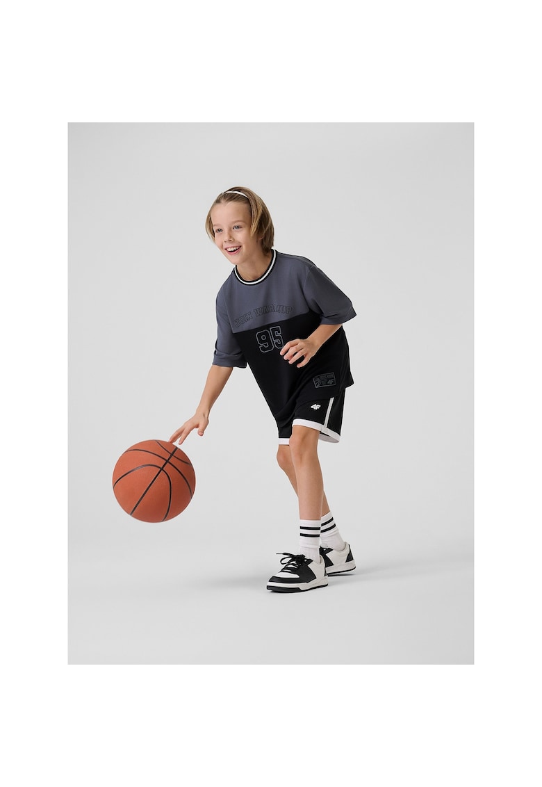 Tricou sport baieti - negru - croiala lejera - uscare rapida
