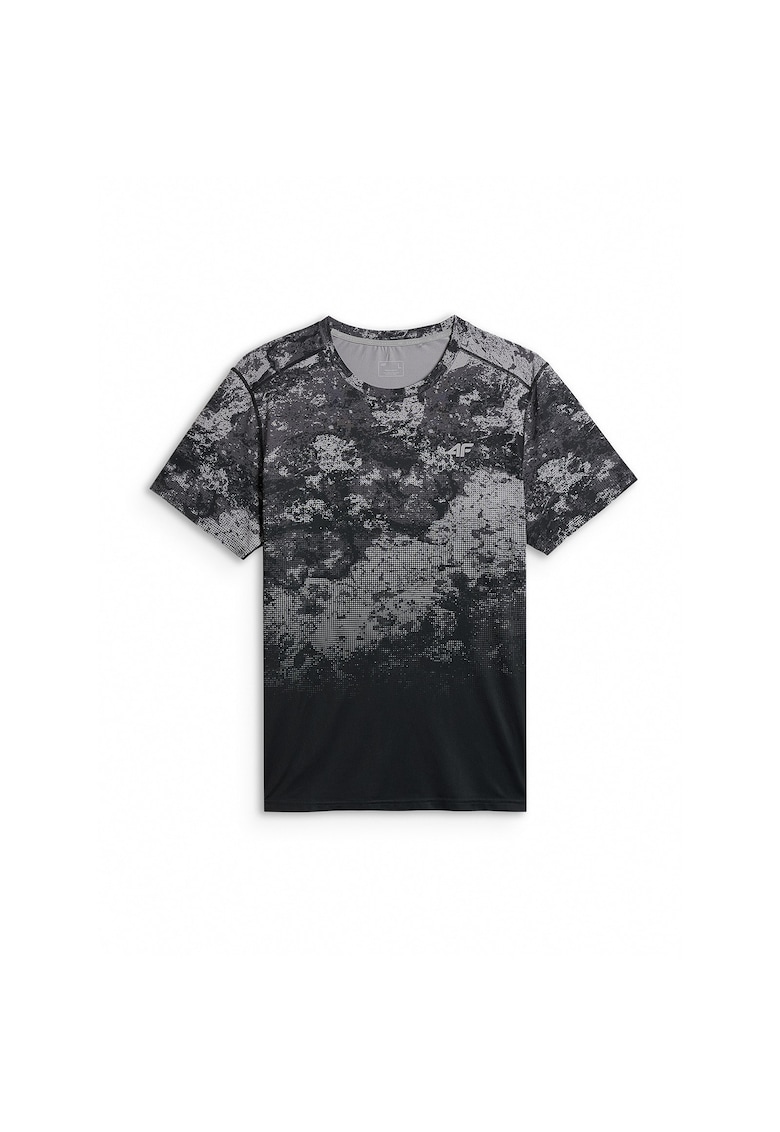 Tricou sport barbati uscare rapida - sintetic - gri/negru
