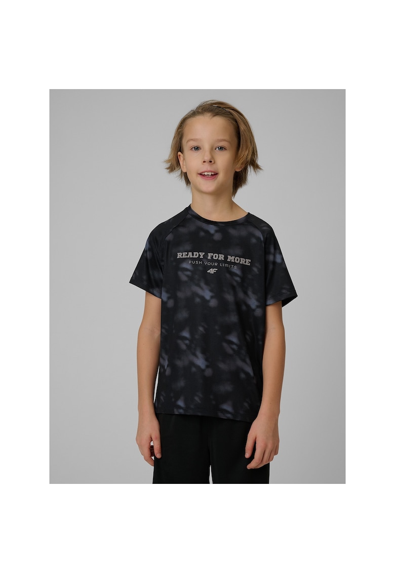 Tricou sport baieti - uscare rapida - material ultra-usor - negru -
