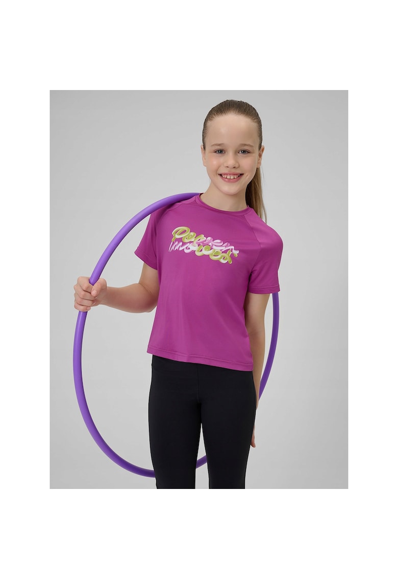 Tricou sport pentru fete - roz - tehnologie 4F Dry - material super-respirabil