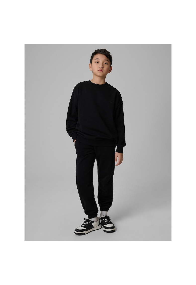 Trening pentru baieti - negru - croiala lejera - tricot