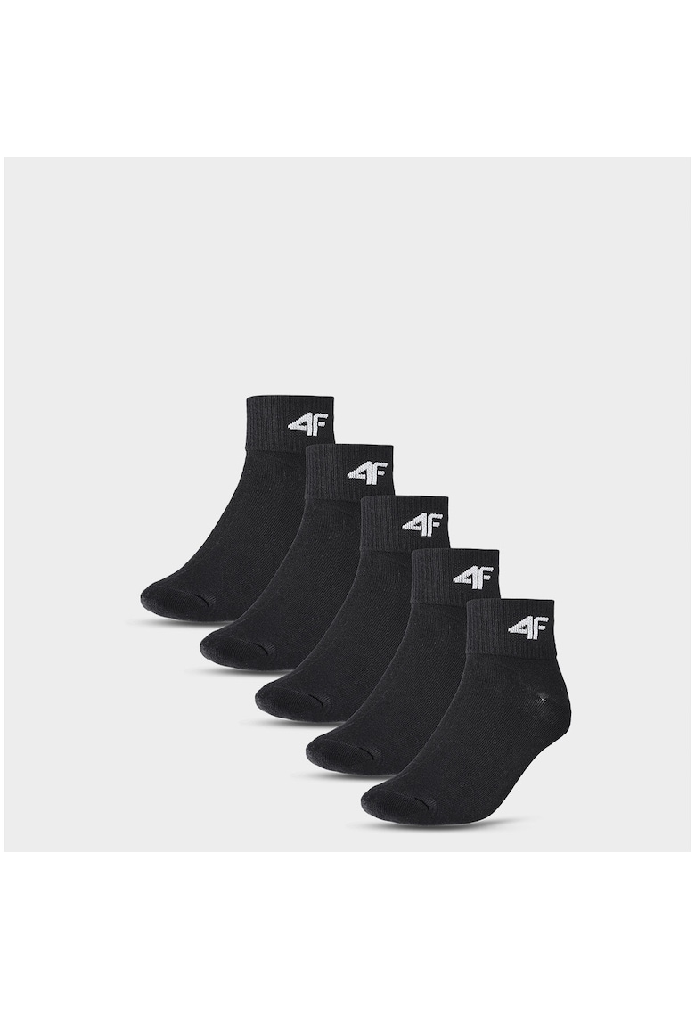 Sosete sport copii set 5 perechi - negru - 35-37