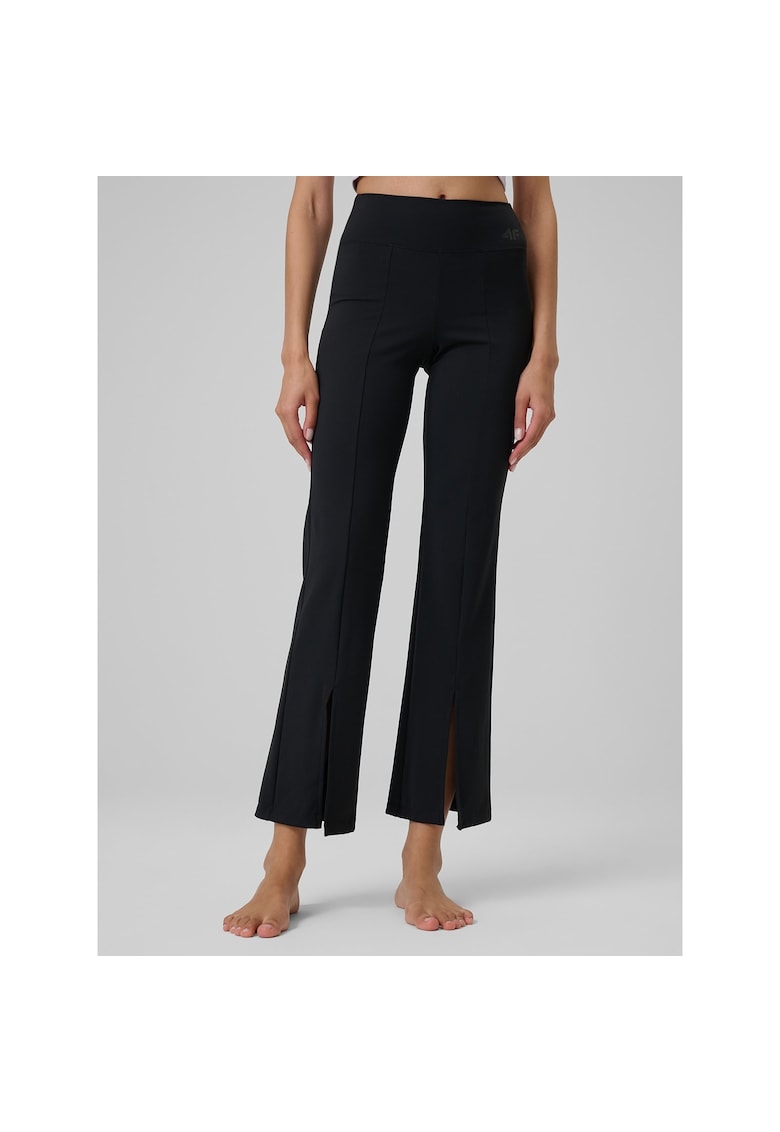 Colanti sport dama - negru - uscare rapida - talie inalta - craci evazati