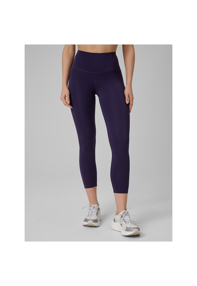 Pantaloni sport dama - colanti 7/8 - uscare rapida - violet - pentru fitness
