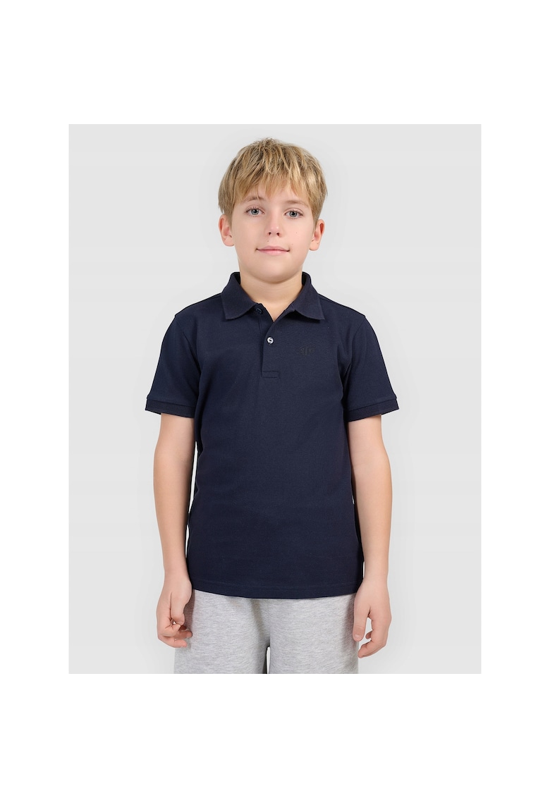 Tricou polo pentru baieti - bleumarin - bumbac
