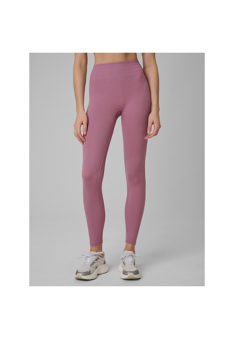 Pantaloni sport dama - colanti de antrenament - slim - roz - 4F Dry