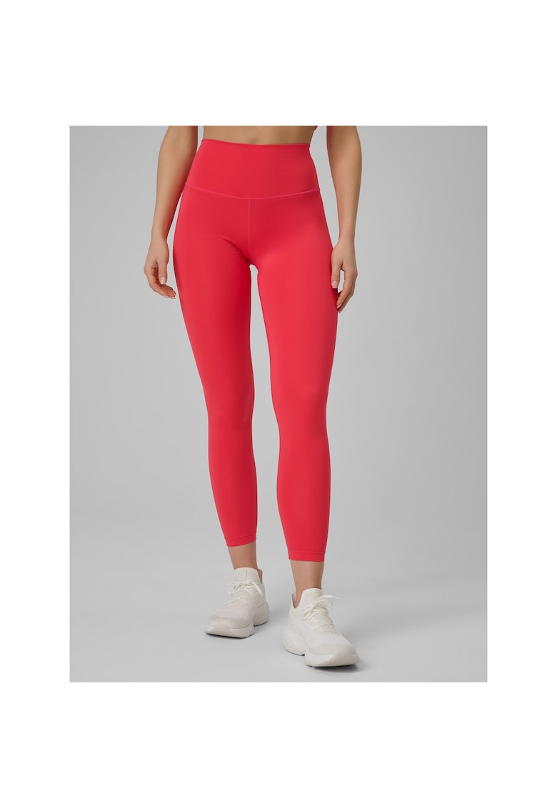 Pantaloni sport dama - colanti rosii - uscare rapida - talie inalta