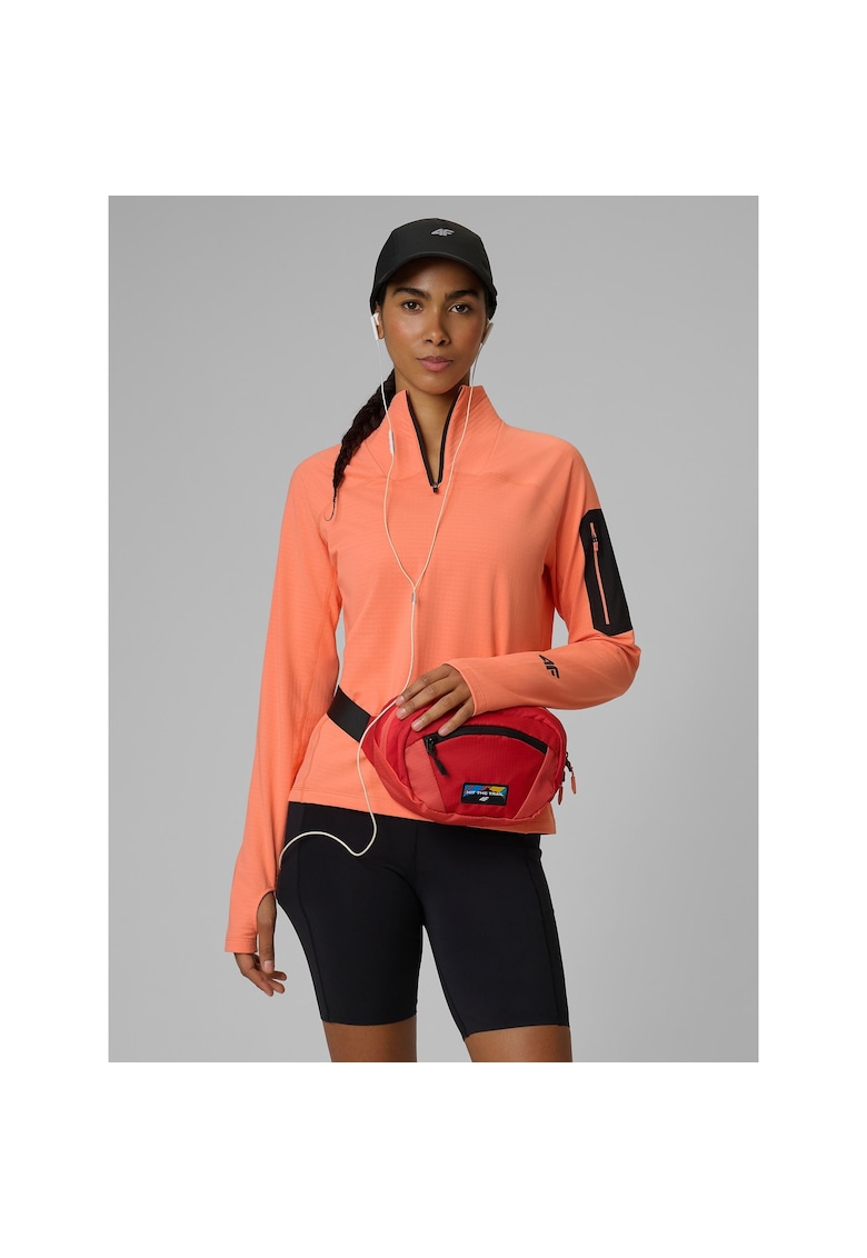 Bluza sport dama - uscare rapida - portocaliu/negru