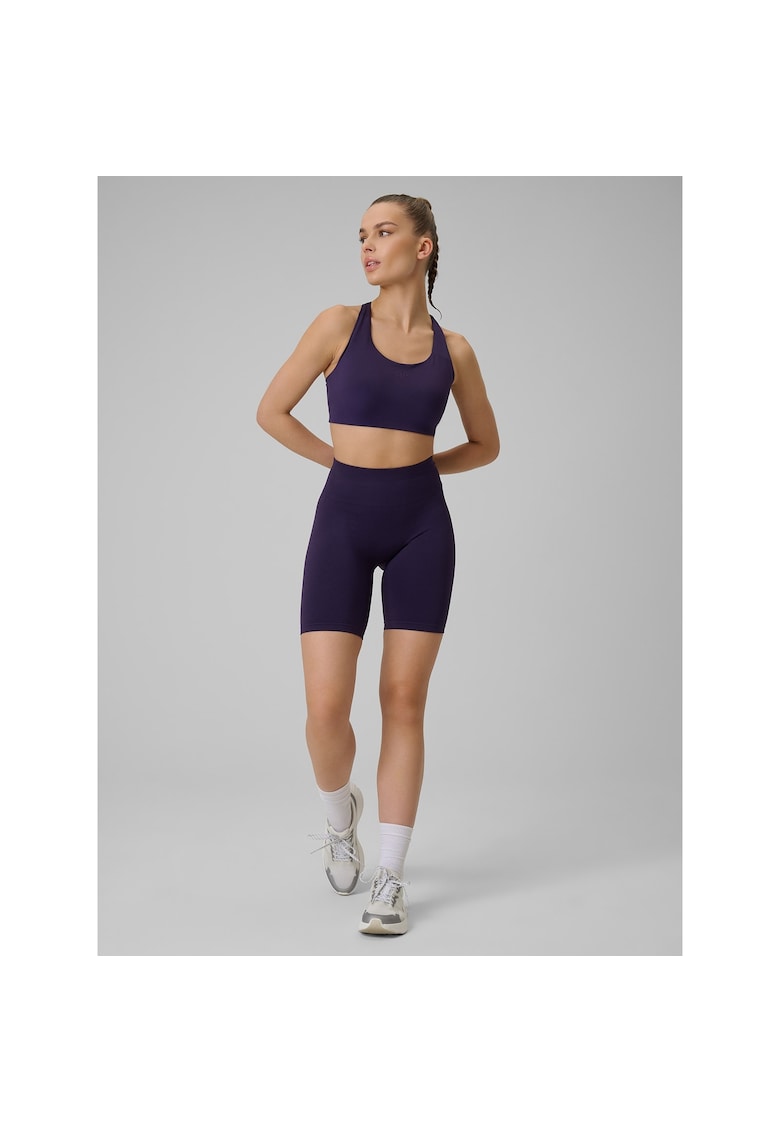 Pantaloni sport dama - violeti - talie inalta - fara cusaturi -