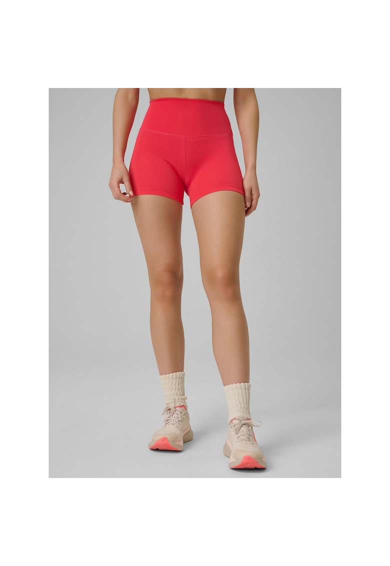 Pantaloni sport dama - colanti de antrenament slim - rosii - tehnologie 4F Dry