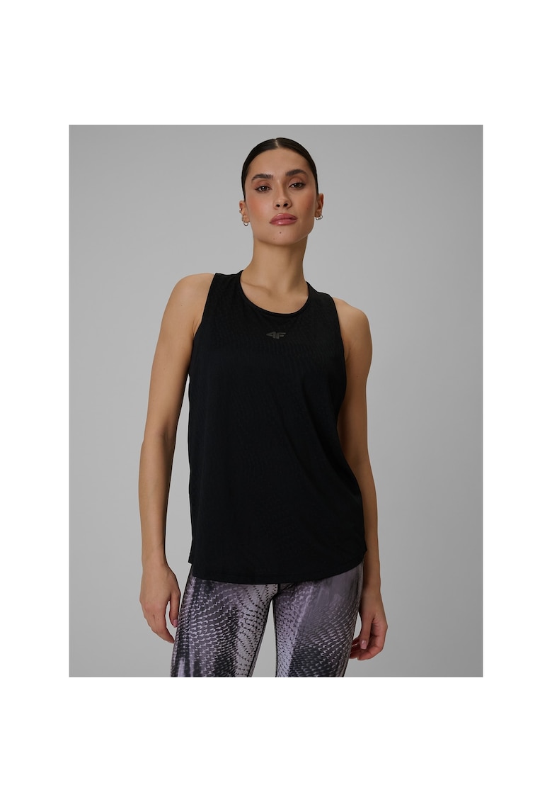 Maiou sportiv dama negru - uscare rapida - tehnologie 4F Dry