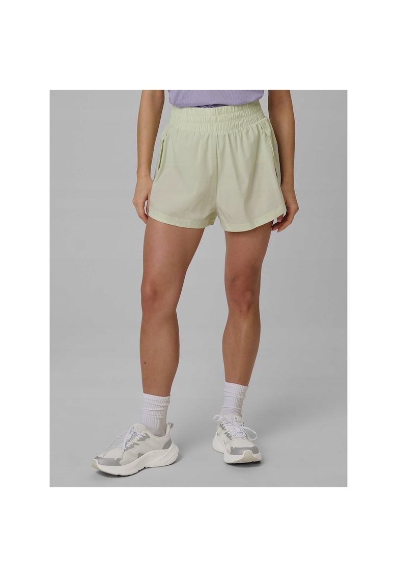 Pantaloni sport dama - scurti 2 in 1 - uscare rapida - verde - pentru antrenament