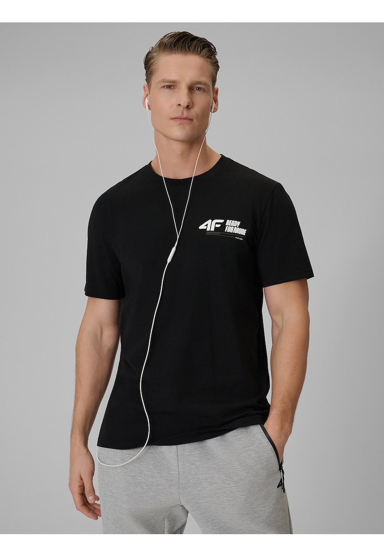 Tricou barbati negru - bumbac - regular