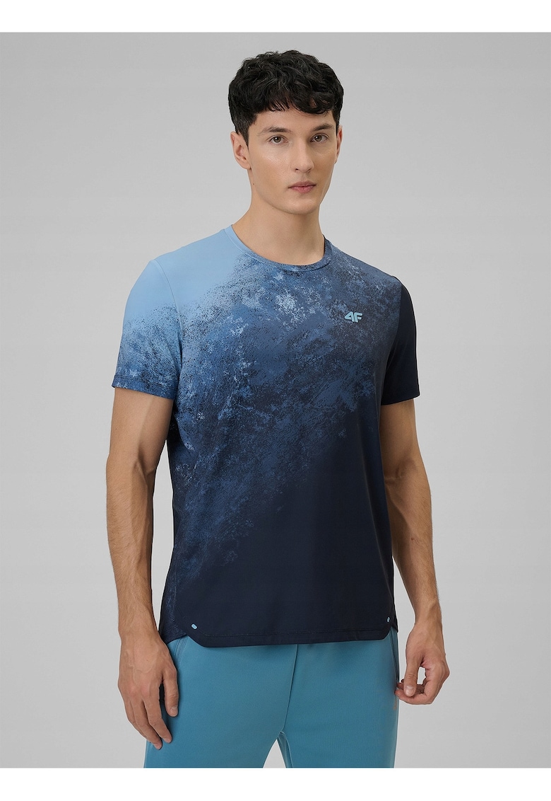 Tricou barbati albastru - uscare rapida - imprimeu
