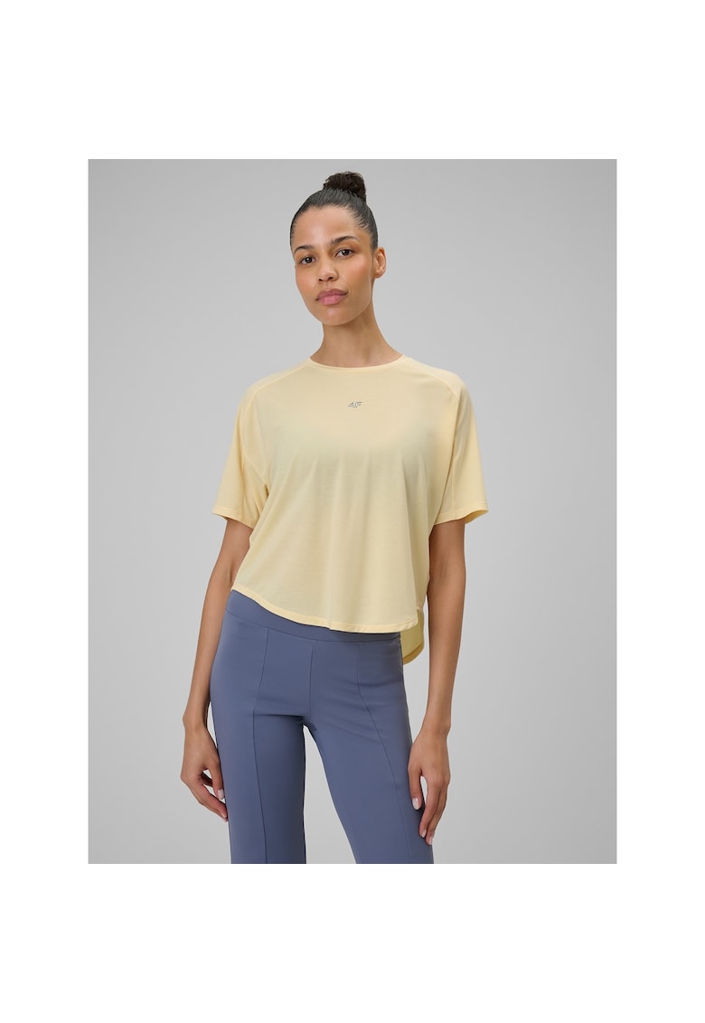 Tricou sport dama - yoga - uscare rapida - galben - regular