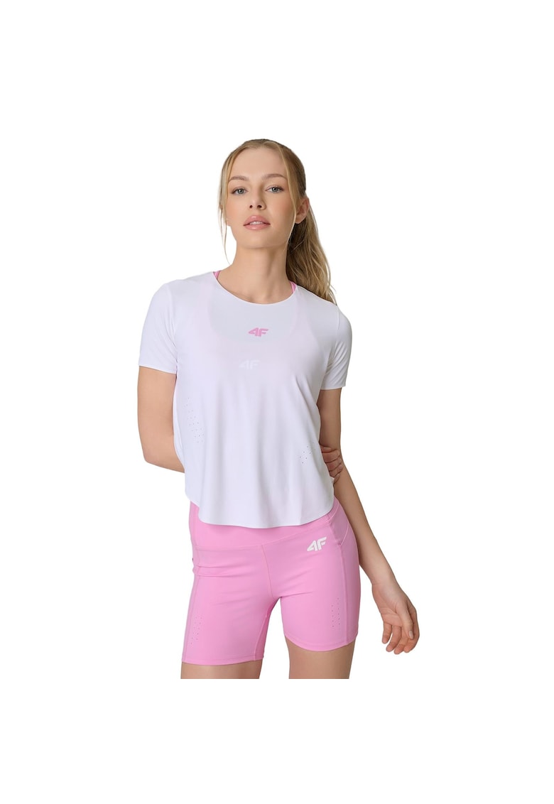 Tricou sport dama - regular fit - uscare rapida - tehnologie 4F Neodry - alb