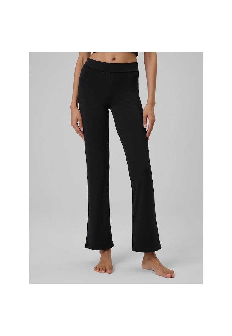 Pantaloni sport dama - yoga - uscare rapida - negru - talie inalta