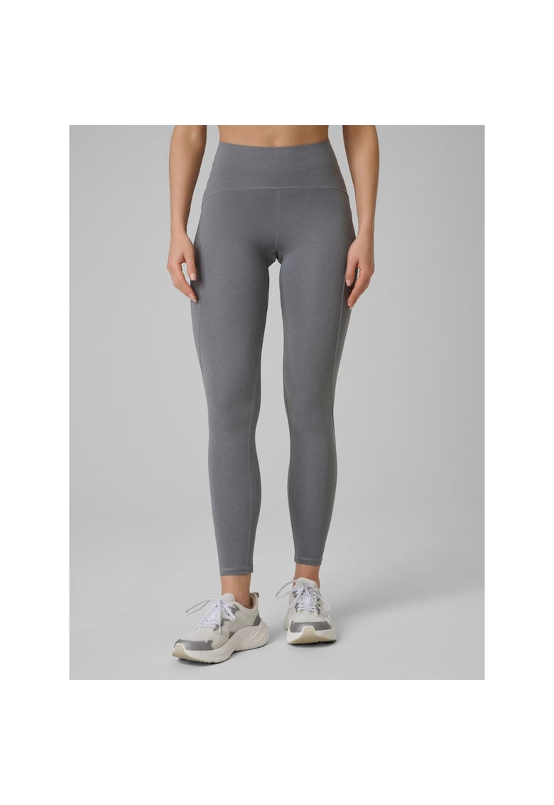 Pantaloni sport dama slim - uscare rapida - talie inalta - gri - pentru antrenament