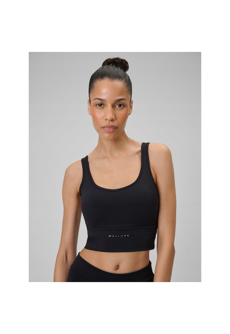 Bustiera yoga dama tehnologie 4F Dry - uscare rapida - negru