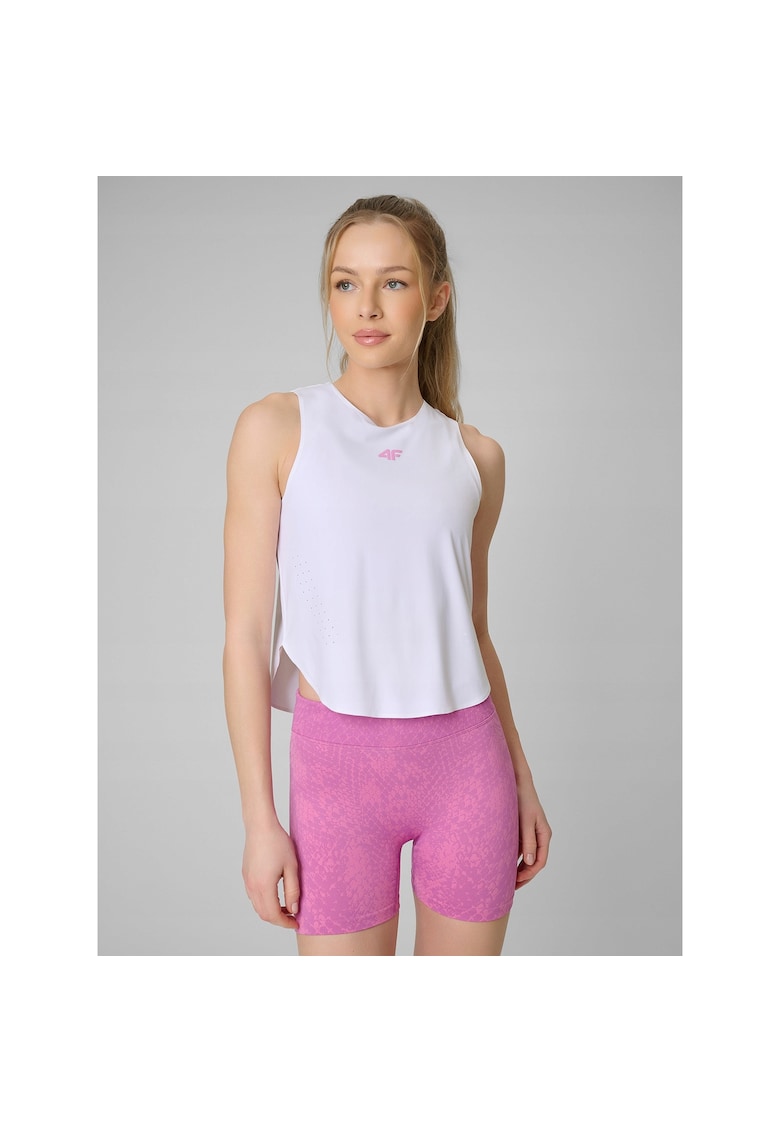 Maiou sport dama alb - uscare rapida - elemente reflectorizante