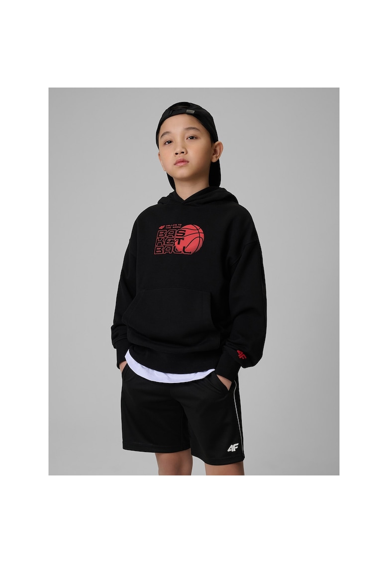Hanorac sport baieti - negru/rosu