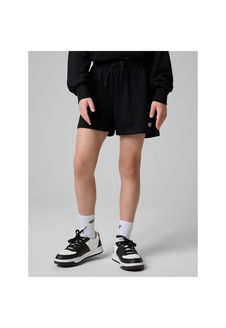 Pantaloni scurți fete - bumbac - Negru