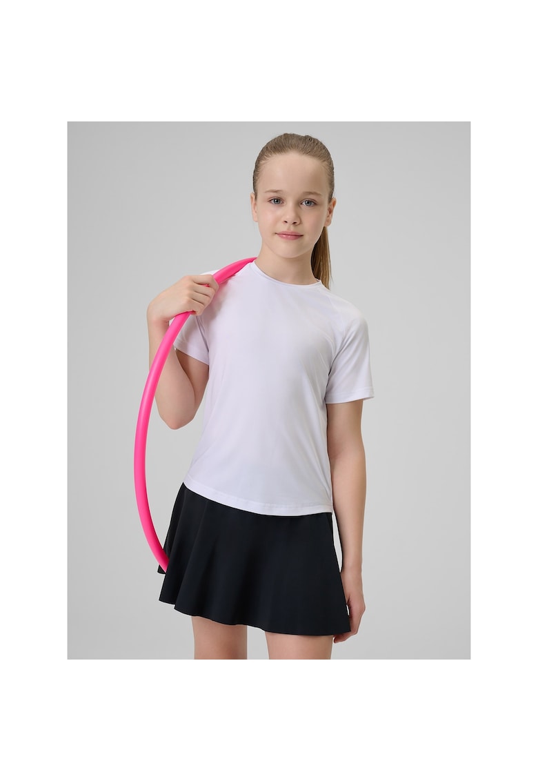 Tricou sport pentru fete - alb - uscare rapida - material moale