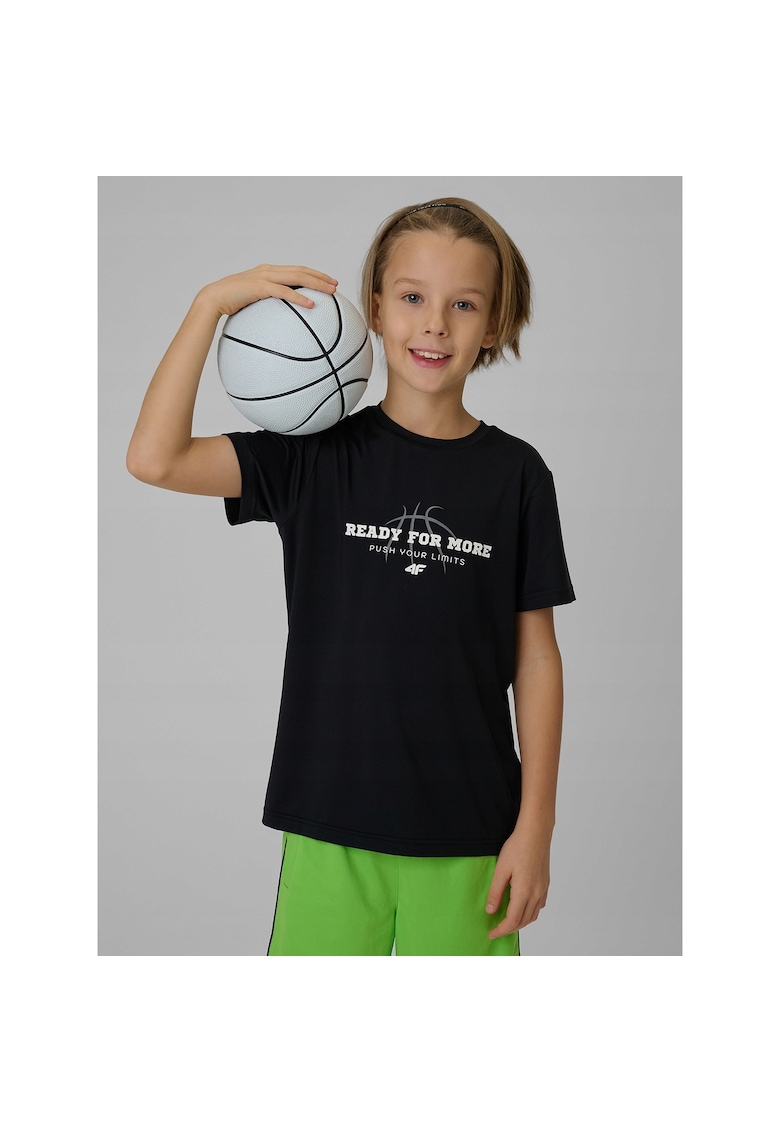 Tricou sport baieti - negru - uscare rapida -
