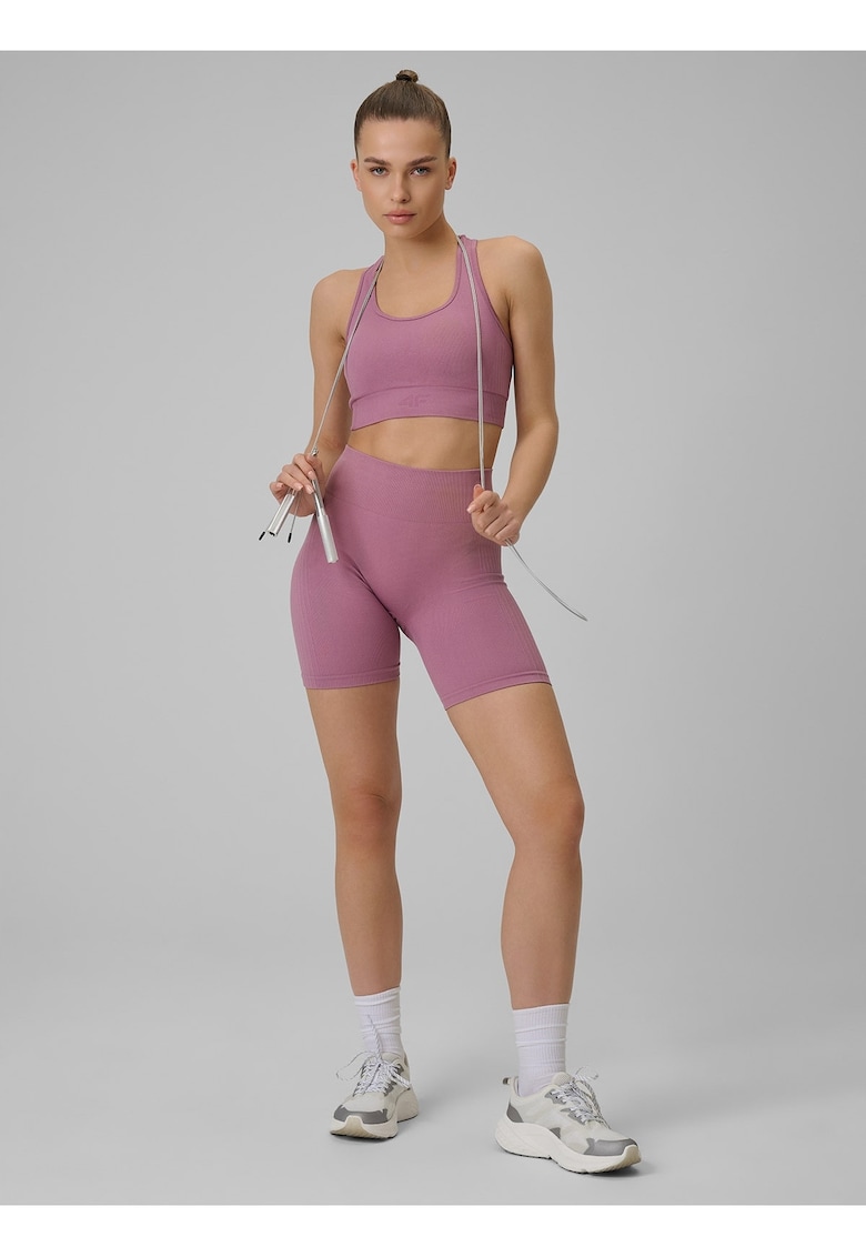 Colanti scurti dama talie inalta - fara cusaturi - roz -