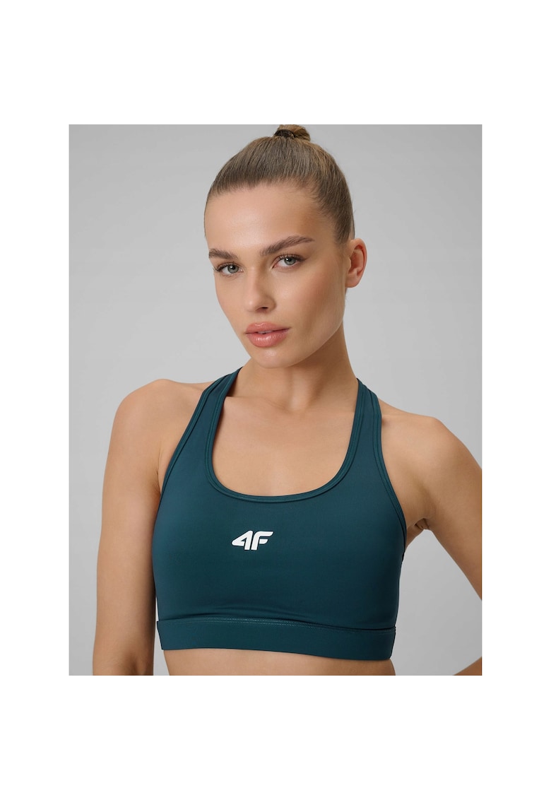 Bustiera sport femei - slim fit - tehnologie 4F Dry - turcoaz