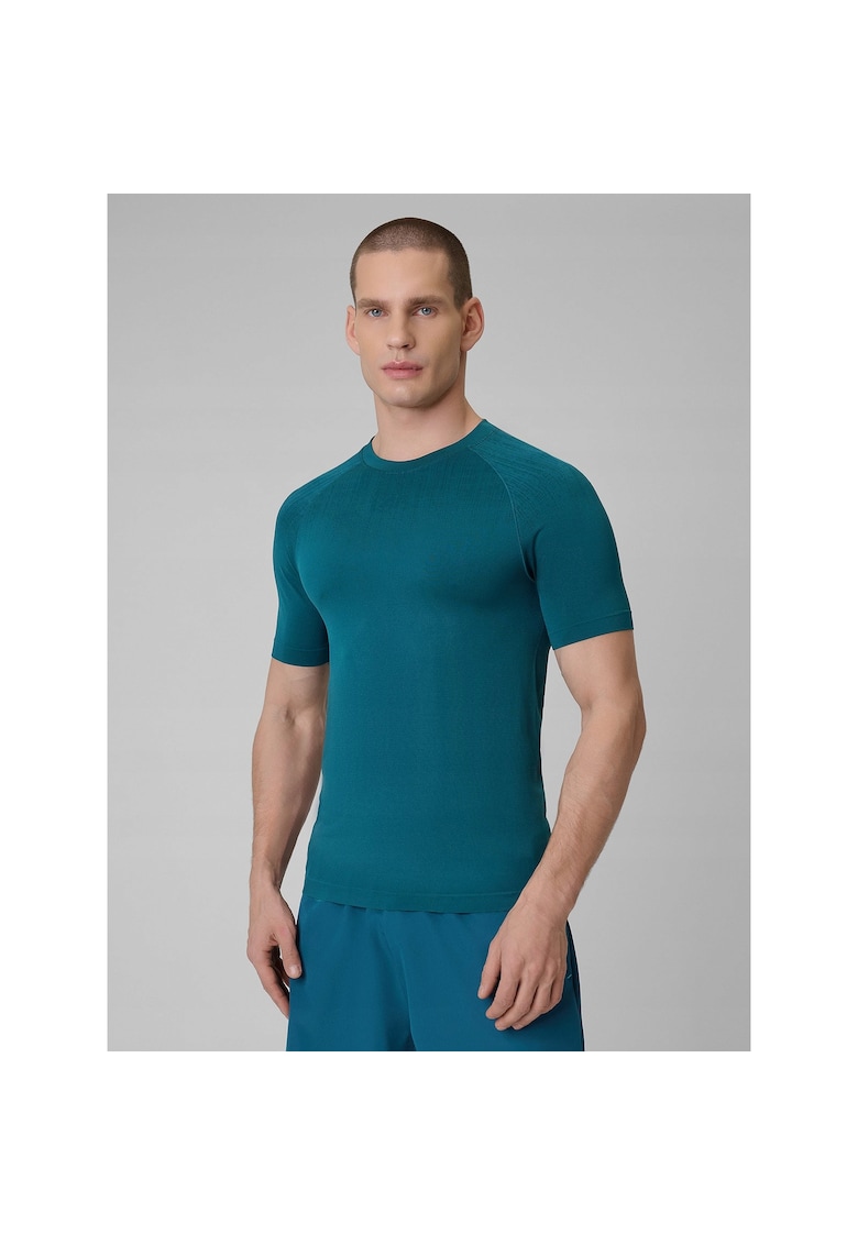 Tricou sport barbati uscare rapida - fara cusaturi - albastru -