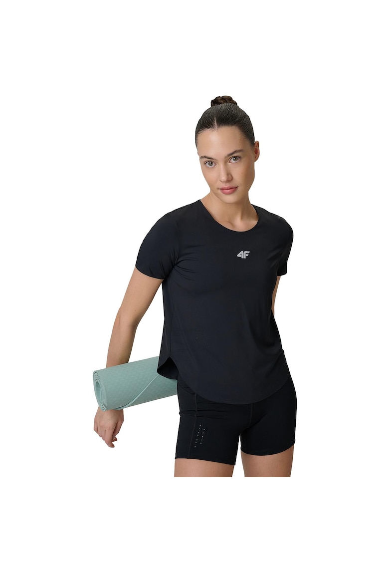 Tricou sport dama uscare rapida - tehnologie 4F Neodry - negru