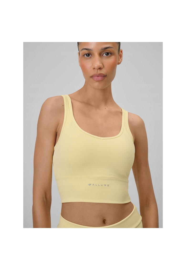 Bustiera sport dama - uscare rapida - pentru yoga - galben