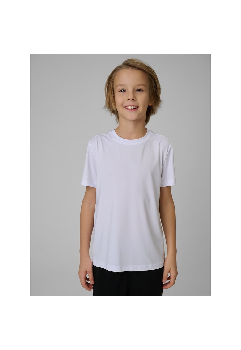Tricou sport pentru baieti alb - uscare rapida - croiala regular