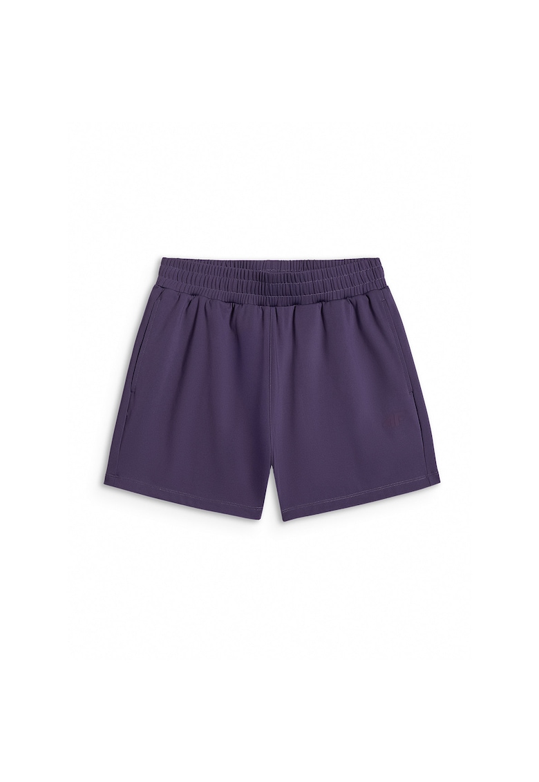 Pantaloni scurti de antrenament - violet - uscare rapida - talie inalta
