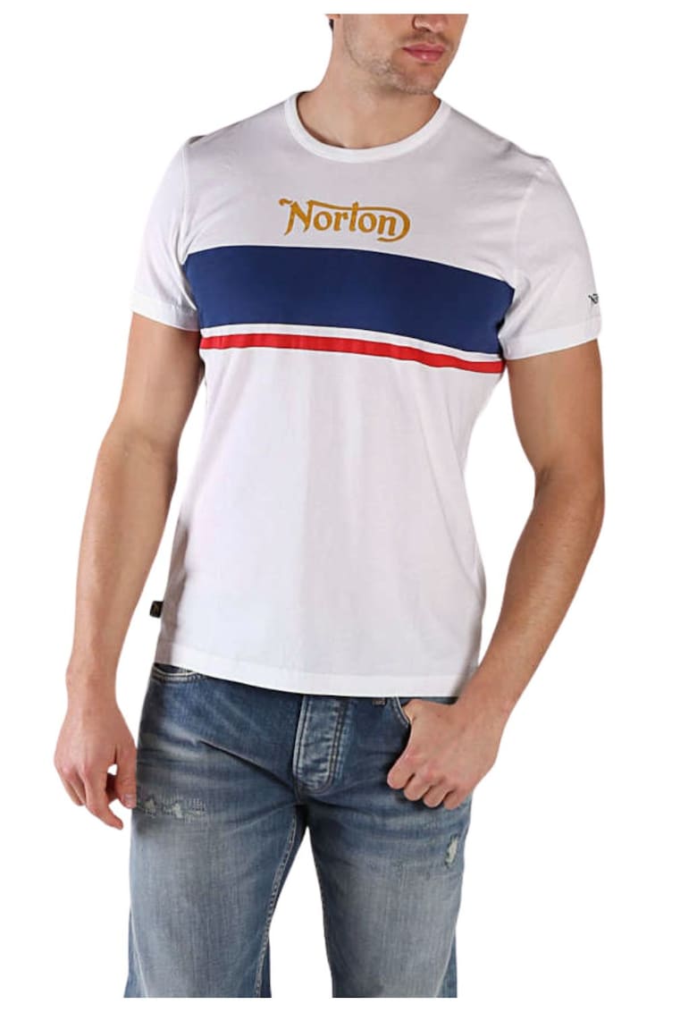 Tricou din bumbac cu imprimeu logo -